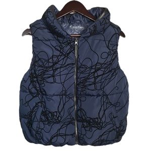 Calvin Klein Puffer Vest Velvet Details Zip Hoodie